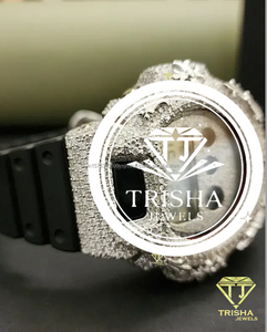 Premium Fully Iced VVS Moissanite <b>Diamond</b> Digital <b>Watch</b> In 925 Sterling Silver Luxury Hip Hop Timepiece - Product Image 3