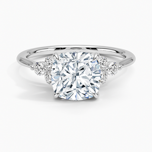 Anillo BOJ 0132 con Corte Cojín, Plata 925, Lujo, Melodía, Engaste de Garras, Anillo Solitario con Diamante de 2ct, Color D, VVS1, Moissanita, Certificado GRA - Product Image 1