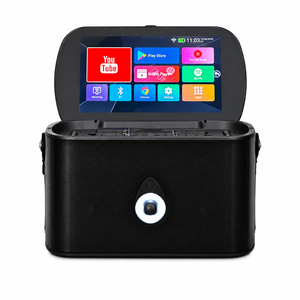 Machine de karaoké portable avec deux microphones sans fil, écran tactile, batterie 8H, système audio pour fêtes, maison, extérieur et voyage - Product Image 1