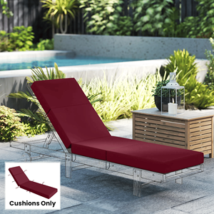 เบาะรองนั่งกลางแจ้งสีแดงหนา 3.9 นิ้ว ขนาด 21 x 72 นิ้ว พร้อมสายรัด - Product Image 3