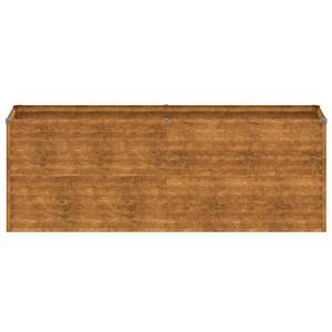 Grandes jardinières surélevées en acier corten rouillé avec incrustations décoratives, ensembles de jardin - Product Image 4