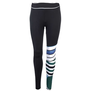 High Waist Full Length Floral Yoga <b>Leggings</b> With Four-Way Stretch Elastic Waist Spandex Polyester Pants - Product Image 4