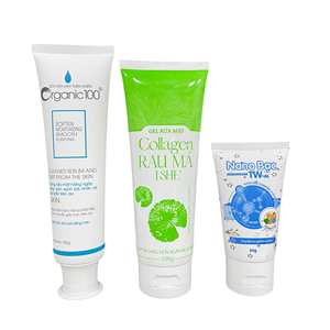 White PP Plastic Cosmetic Tube Flip Cap Cream Container with Custom Printed Packaging for Eye Cream & Lip 16mm Diameter - Product Image 1