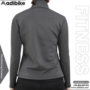 Veste à capuche légère et respirante pour femmes, extensible dans quatre directions, vêtements de sport, manches longues, fermeture éclair sur le devant, taille plus - Product Image 4