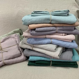 Parure de lit en lin pur 100% biologique et écologique, draps en tissu français, vente en gros - Product Image 5