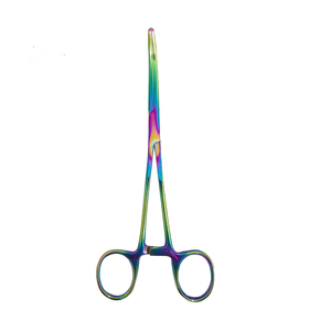 Pinces de pêche en acier inoxydable poli miroir couleur arc-en-ciel en titane pour la pêche en plein air, pinces hémostatiques pour pêcheurs - Product Image 1
