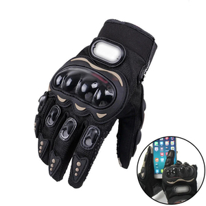 Guantes de Motocicleta de Cuero Negro de Alta Calidad, Transpirables, de Dedo Completo, para Motociclistas Profesionales - Product Image 3