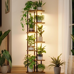 Sistema Modular de Exhibición de Plantas de Madera de Acacia Hecho a Mano, de Varias Alturas - Venta al por Mayor - Product Image 2