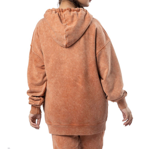 Survêtement Streetwear Unisexe Neuf Coupe Droite Délavé à l'Acide Léger Respirant Manches Longues 100% Coton à Capuche Zippé Vente en Gros - Product Image 4