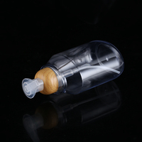 Bouteille pompe à savon moussant en plastique PET transparent de 500 ml avec motif bambou pour transfert d'eau