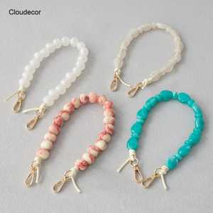 Porte-clés bracelet en perles de résine rondes, fait main, accessoire de mode pour femme, 1,5 cm, 2 cm, 2,5 cm, B.H CRAFTS BH-1617 Uttar Pradesh - Product Image 3