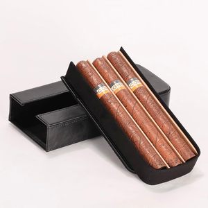 Estuche de puros de cuero premium con cortador integrado, de cuero genuino, para mayor comodidad en viajes, a bajo precio. - Product Image 1