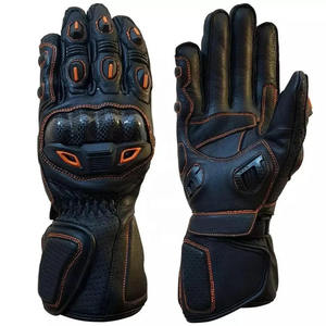 Gants de moto de course haut de gamme avec protection rigide des articulations, gants de moto en cuir pleine main - Product Image 1
