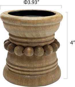 Portavelas de Madera Hecho a Mano de Primera Calidad para Decoración de Mesa en Bodas y Navidad a Precios de Mayoreo desde India - Product Image 4
