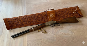 Étui de selle en cuir artisanal pour l'équitation, équipement western, sangle réglable, étui de rangement équestre - Product Image 2