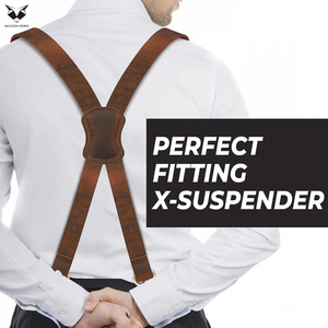 สายรัดตัวแบบปรับได้รูปทรง X รุ่นคลาสสิก ทำมือ ปี 2026 สำหรับเพื่อนเจ้าบ่าว งานแต่งงาน และชุดทางการ ทำจากหนัง - Product Image 5