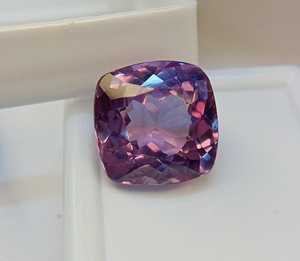 Alexandrite naturelle taille coussin, pierre précieuse en vrac, violette, certifiée par un tiers, rare, à changement de couleur, pour la fabrication de bijoux - Product Image 3