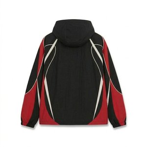 Conjuntos de Chaqueta Cortavientos de Nailon para Hombre en Rojo, Negro y Blanco con Logotipo Personalizado RTS High Sales, Trajes para Verano, Ropa de Calle, Sudaderas con Capucha y Pantalones - Product Image 3