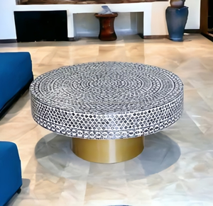 Mesa de centro de nácar de lujo moderna, artesanías naturales elegantes para el hogar, comedor, dormitorio, uso artesanal de Modern Luxury - Product Image 3