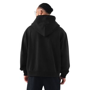 Men's Black Full Zip Hoodie Sweatshirt Long Sleeve Casual Athletic Sportswear Training Activewear Jacket with Kangaroo Pockets - Product Image 6