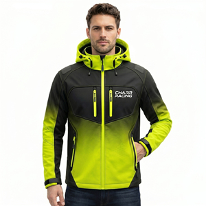Veste Softshell de Course Moto OEM à Capuche Imprimée Personnalisée Coupe-Vent Imperméable pour Moto et Activités de Plein Air - Product Image 4