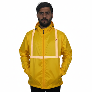 เสื้อแจ็คเก็ตวินด์เบรกเกอร์แบบซิปสำหรับผู้ชาย OEM น้ำหนักเบา ระบายอากาศได้ดี ทันสมัย กันลม เหมาะสำหรับขี่มอเตอร์ไซค์และกิจกรรมกลางแจ้ง สไตล์วินเทจ - Product Image 3