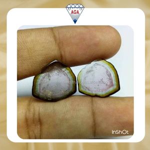 Prix d'usine en gros Tourmaline Pastèque Naturelle Pierre précieuse en vrac Pierres multicolores bicolores pour la fabrication de bijoux Fourniture en gros - Product Image 2