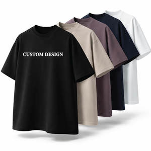 Camiseta de algodón orgánico informal de verano a la moda, al por mayor, personalizada, oversize, para hombre, con hombros caídos, color liso, de Bangladesh - Product Image 1