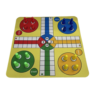 Jeu de stratégie Ludo portable et pliable, jeu de société classique, idéal pour les voyages, coffret cadeau, style échiquier - Product Image 6