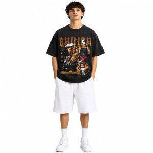 Custom 100% Cotton T-Shirts Casual Oversize Jersey with 220gsm <b>Weight</b> <b>Blank</b> Design and Print Options - Product Image 5