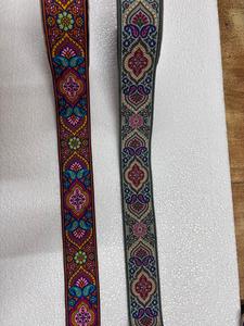 Traditional Eco-Friendly Colorful Floral Jacquard Embroidered Woven Lace Trim Border for Garments Saree Dupatta Craft Sewing - Product Image 3