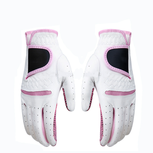 Guantes de Golf SOSH4 Blancos y Rosas de Cuero, Pequeños, Antideslizantes, con Correa de Muñeca Ajustable, Transpirables, de Dedo Completo, para Deportes al Aire Libre - Product Image 3