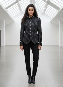 Veste doublette écossaise unisexe Premium MEGAMAPLE IMA-MCU-001 - Noire, uniforme tactique de bagarreur et de tambourier, protection intégrée - Product Image 5