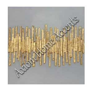 Escultura de Pared Metálica Abstracta Grande Hecha a Mano para Sala de Estar Moderna, Adorno Decorativo Único para el Hogar, Axiom - Product Image 2
