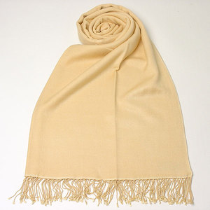Pañuelos de cachemira tipo pashmina de colores claros para invierno, 28x80 pulgadas, 200-250g, para teñir colores, con flecos trenzados a mano, patrón sólido. - Product Image 6