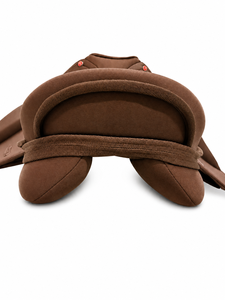 Selle de saut et de course pour cheval en cuir Premium Star avec arceau en plastique, tailles adultes 12-18, siège disponible - Product Image 2