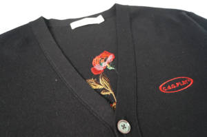 Cardigan en coton brodé de roses rouges, veste <span class=keywords><strong>pull</strong></span>, design tendance automne, sur mesure, <span class=keywords><strong>pull</strong></span> haut de gamme - Product Image 6