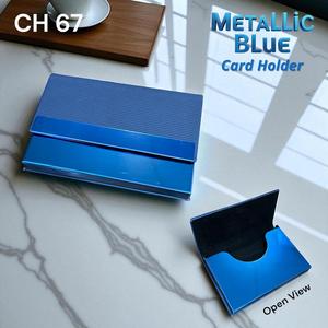 Estuche metálico portátil para tarjetas de visita y tarjetas ATM, diseño de maleta, acabado cepillado, hecho a mano, personalizado, tipo billetera - Product Image 3