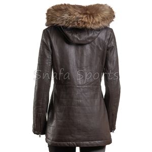 Chaquetas de Cuero Genuino con Cierre, Transpirables, de la Mejor Moda, de Pakistán, Cómodas y de Buena Calidad para Mujer - Product Image 5