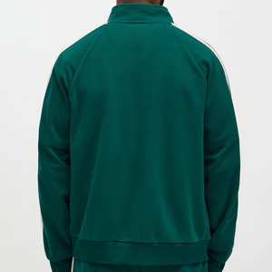 Chándal Deportivo de Poliéster Verde para Hombre, Manga Larga, Color Sólido, con Bolsillos Laterales y Cierre de Cremallera, para Otoño - Product Image 2