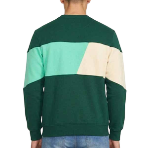 Sweat-shirt à col rond pour homme, design personnalisé, color-block, coupe classique, en coton tricoté, teinture unie, écologique, automne - Product Image 6
