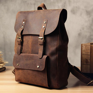 Competitive Price Men And Women Usage Zipper Compartments <b>Laptop</b> Pockets <b>Leather</b> <b>Backpacks</b> Latest Design <b>Leather</b> Made <b>Backpacks</b> - Product Image 3