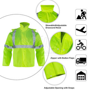 Nouveaux survêtements de travail réfléchissants et respirants en polyester, offrant une visibilité claire pour les travailleurs dans les conditions de faible luminosité et à haut risque - Product Image 3