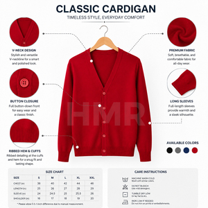 HMR Sorority Sisterhood Acrylic <b>Red</b> <b>Cardigan</b> Embroidered Winter Eco-Friendly Ladies Solid Color Button Front - Product Image 6