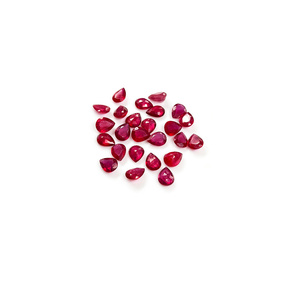 Rubis naturels de Bangkok, formes poire calibrées 8x10mm, pierres précieuses de rubis naturelles facettées en vrac pour la création de bijoux - Product Image 4