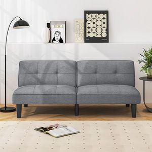 Adjustable Backrest Convertible <b>Folding</b> Futon Sofa <b>Bed</b> 6-Position with Durable Convertible Design - Product Image 3