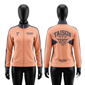 Veste d'entraînement de basketball pour femmes, 280 GSM, polaire polyester, bleu aqua, design à panneaux, impression par sublimation, nom, numéro et logo personnalisés - Product Image 5