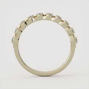 Anillo de Boda con Diamantes de Laboratorio en Forma de Espiral, Oro Sólido de 14K/18K, Joyería Minimalista Apilable, Fabricante, Venta al Por Mayor Personalizada - Product Image 4