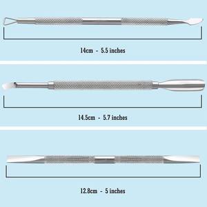 Ensemble d'outils pousse-ongles à double extrémité en acier inoxydable pour les soins de manucure - Product Image 2