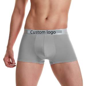 Ropa Interior Masculina Cómoda de Fibra de Bambú, Tanga Sexy con Encaje, Bolsa de Soporte, Transpirable, con Logotipo Clásico - Product Image 1